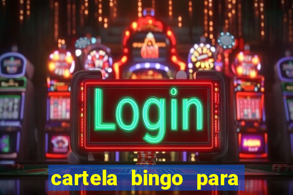 cartela bingo para cha de cozinha imprimir gratis