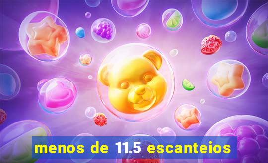 menos de 11.5 escanteios