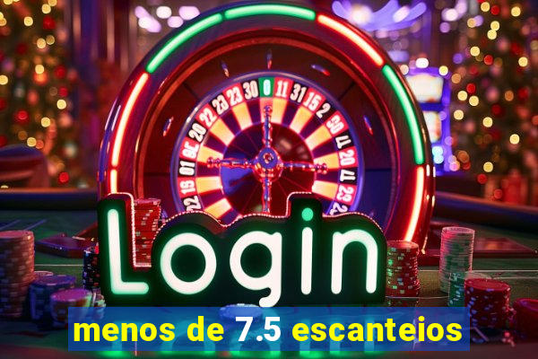 menos de 7.5 escanteios