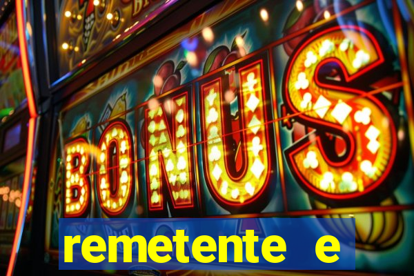 remetente e destinatário modelo