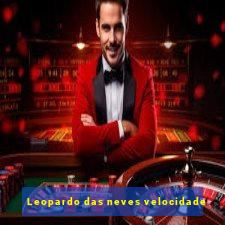 Leopardo das neves velocidade