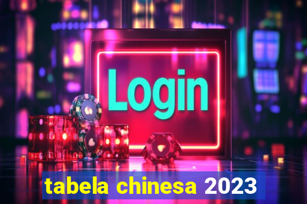 tabela chinesa 2023