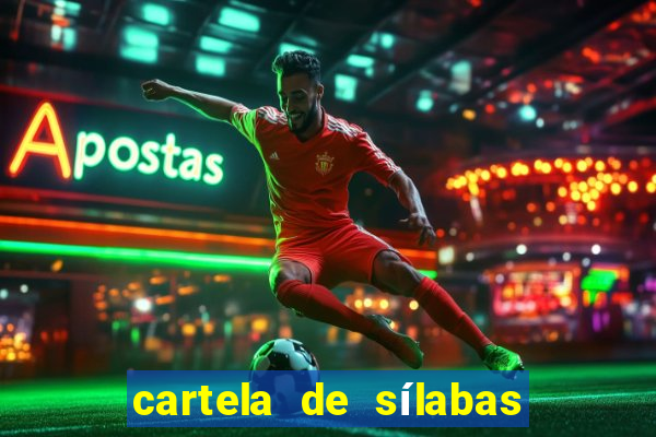 cartela de sílabas para imprimir