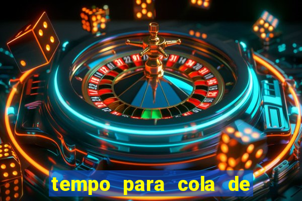 tempo para cola de cano secar