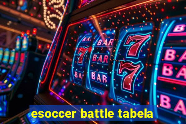 esoccer battle tabela