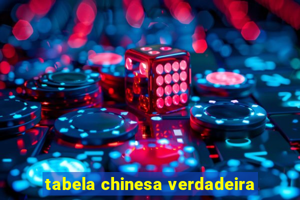 tabela chinesa verdadeira