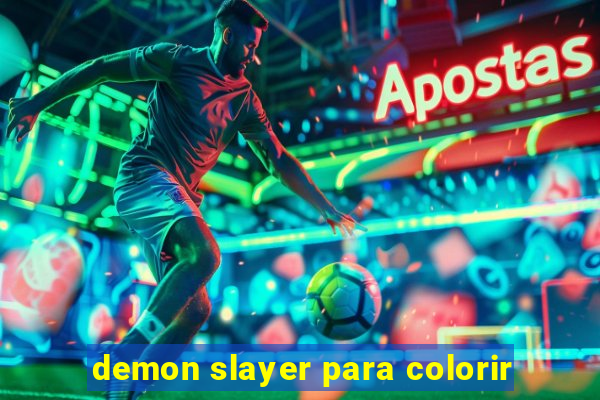 demon slayer para colorir