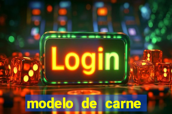 modelo de carne para pagamento