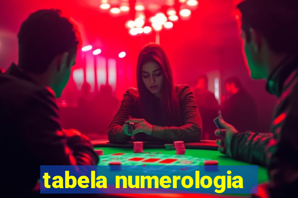 tabela numerologia