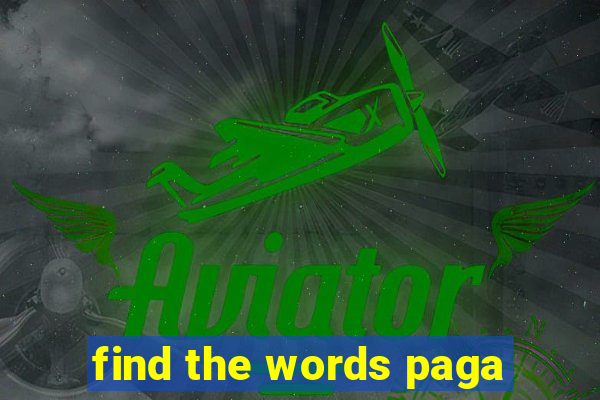 find the words paga