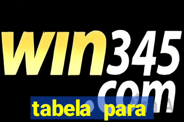 tabela para misturar cores