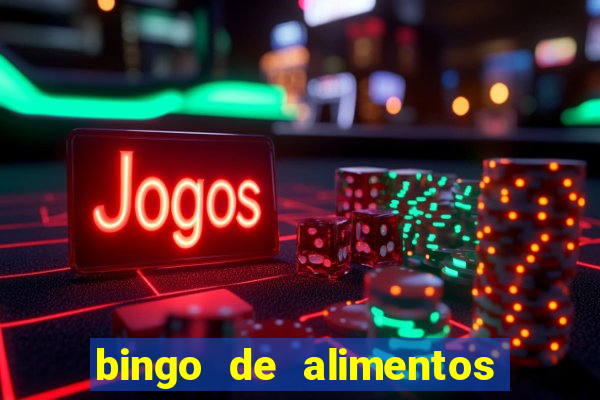 bingo de alimentos saludables para imprimir